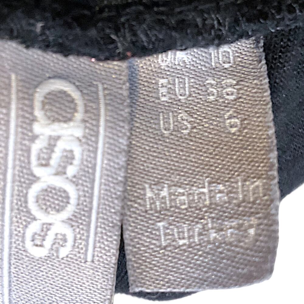 ASOS Metallic Stripe Wide Leg Pants Womens 6 Y2K Disco Glitter‎ Culotte Festival - Picture 3 of 13